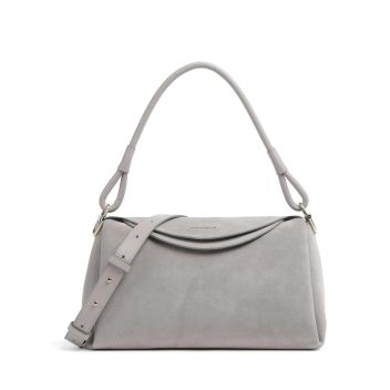 Coccinelle Eclyps Suede Shoulder bag light grey