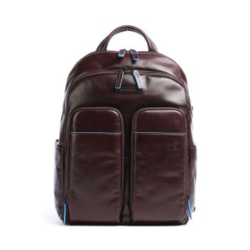 Piquadro Blue Square Revamp RFID Laptop backpack mahogany