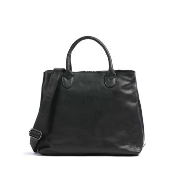 The Chesterfield Brand Cow Wax Pull Up Passau Handbag black