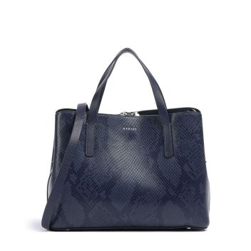 Radley London Dukes Place Icon Faux Snake Handbag dark blue