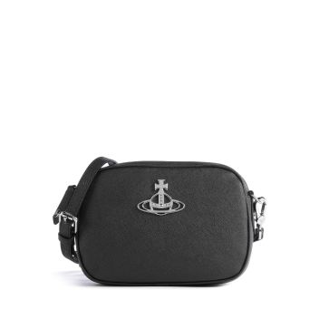 Vivienne Westwood Anna Saffiano Biogreen Crossbody bag black