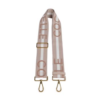 Coccinelle Nastro Signature Bag strap antique pink