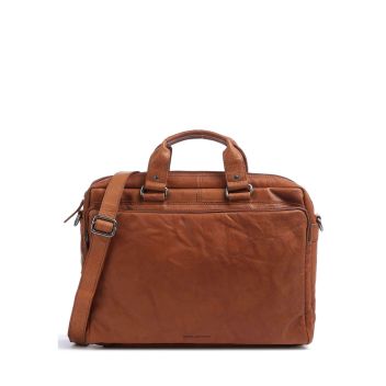 Spikes & Sparrow Bronco Briefcase cognac
