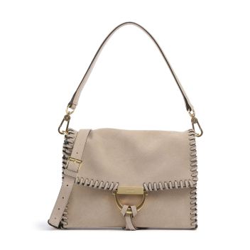 Abro Suede Temi Stitch Shoulder bag beige