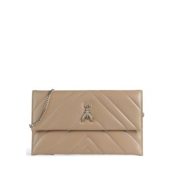 Patrizia Pepe Fly Quilted Crossbody bag beige