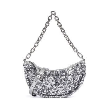 Abro Sequins Moon Shoulder bag silver