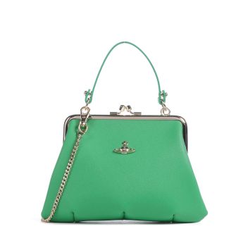 Vivienne Westwood Granny Saffiano Biogreen Frame Handbag green
