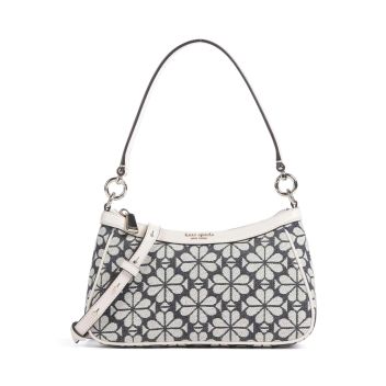 Kate Spade New York Spade Flower Jacquard Shoulder bag grey/beige