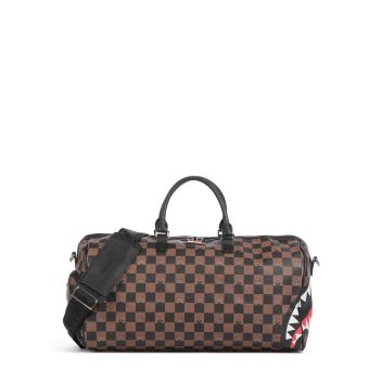 Sprayground Peeking Character Check Weekend bag black/brown