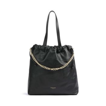 Twinset Drawstring Leather Hobo bag black