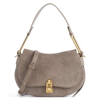 Coccinelle Magie Suede Shoulder bag taupe