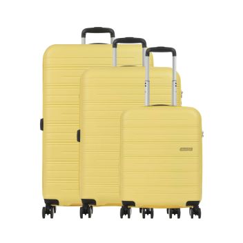 American Tourister High Turn Suitcase set (4 wheels) yellow