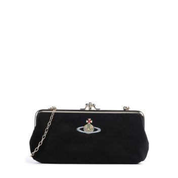 Vivienne Westwood Velvet Frame Clutch bag black