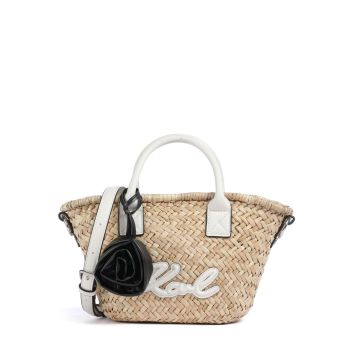 Karl Lagerfeld K/Signature Small Handbag nature/white