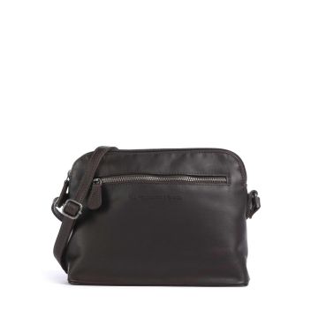 The Chesterfield Brand Cow Wax Pull Up Nebraska Crossbody bag dark brown