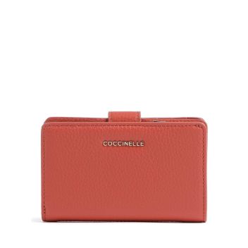 Coccinelle Metallic Soft Wallet coral