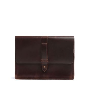 Buckle & Seam Aspen Laptop case dark brown