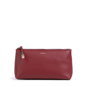 Furla Goccia M Cosmetic bag dark red