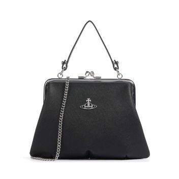 Vivienne Westwood Granny Saffiano Frame Crossbody bag black