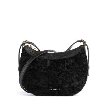 Coccinelle Whisper Astrakan Crossbody bag black