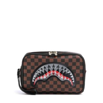 Sprayground Sharks in Paris Lenticular Chomp Toiletry bag brown