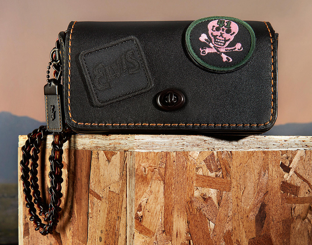 Coach-dinky15-with-embellished-elvis-patch-black