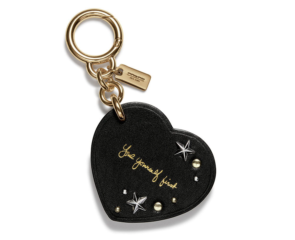 Coach x Selena Gomez Selena Heart Bag Charm Black