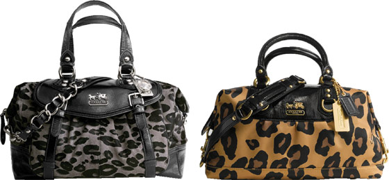Coach animal print madison satchels
