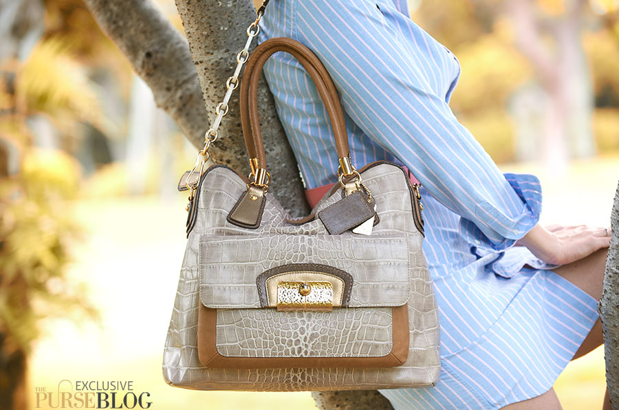 Coach Kristin Embossed Zip Top Tote