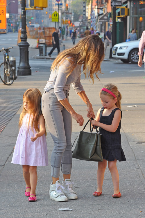 Coach Sarah Jessica Parker carries a Coach Borough Bag in NYC