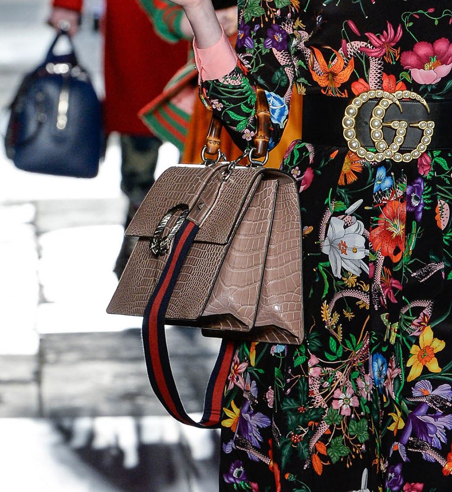 Get Your First Look at Gucci’s Beautiful Cruise 2017 Bags: Runway Analysis — material and finish reference