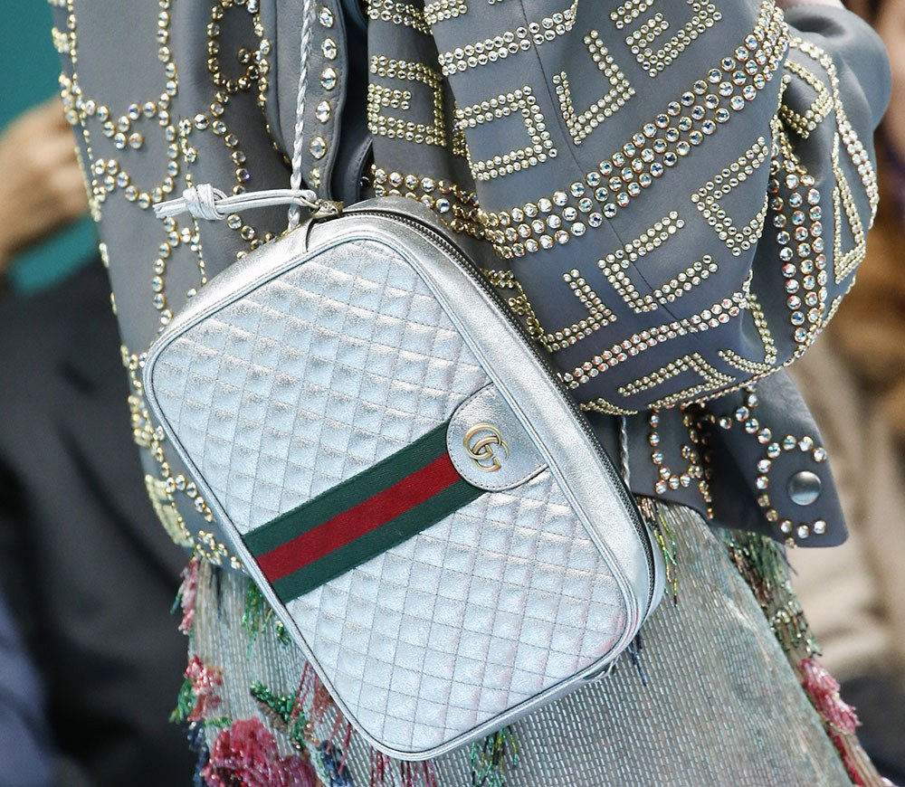Get Your First Look at Gucci’s Fall 2018 Bags, Straight From the Milan Runway: Runway Analysis — material and finish…