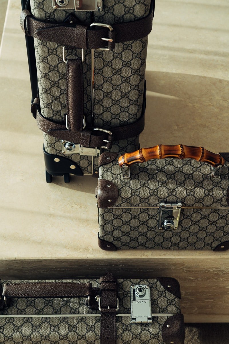 Gucci Collaborates with Globe-Trotter on Functional New Luggage Collection: Design Guide — design detail
