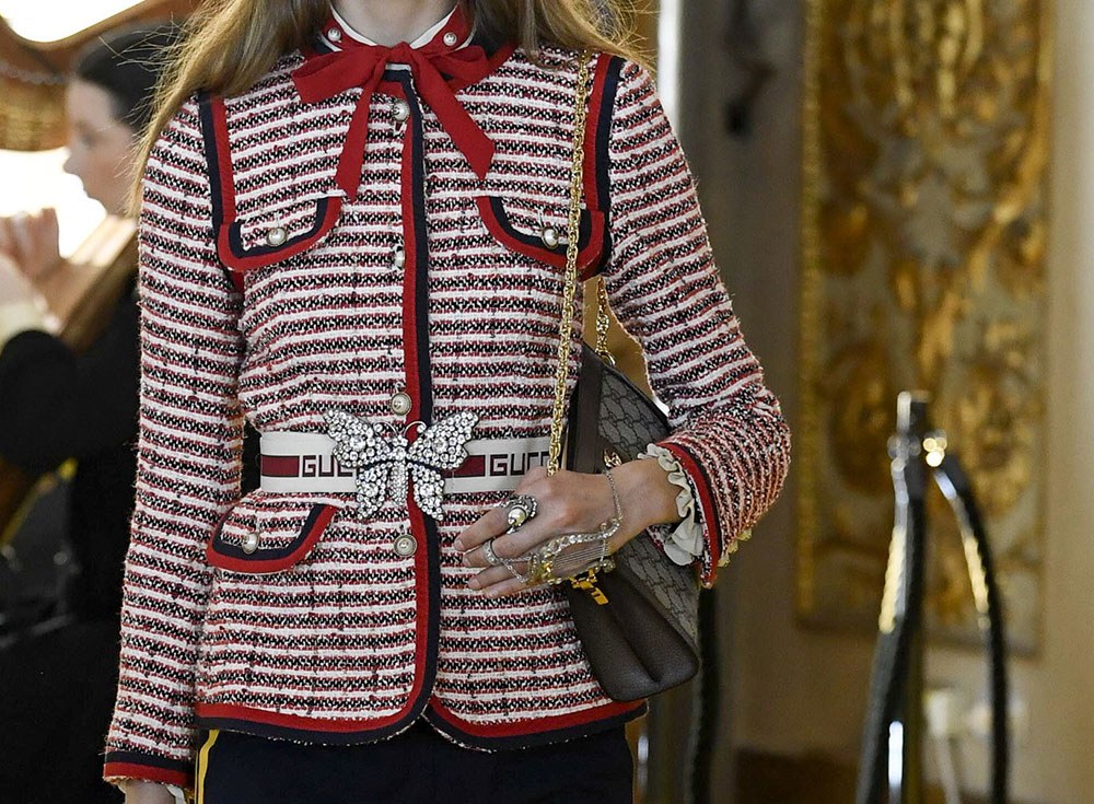 Gucci Debuts New Shoulder Bag Styles and More at Its Cruise 2018 Runway Show: Runway Analysis — design detail