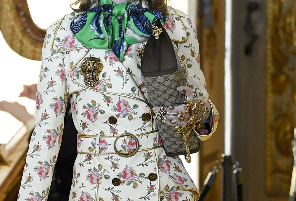 Gucci Debuts New Shoulder Bag Styles and More at Its Cruise 2018 Runway Show: Runway Analysis — material and finish reference