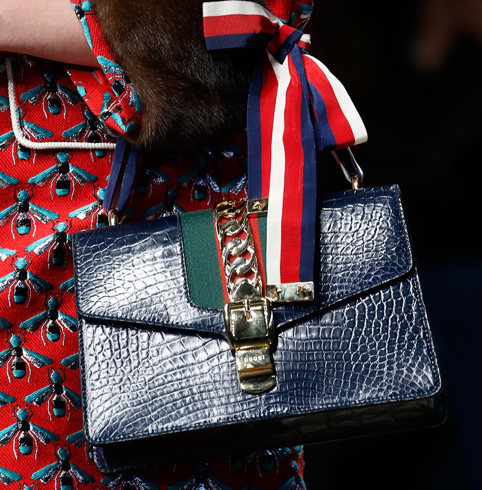 Gucci Gets Detailed for Its Spring 2016 Runway Bags: Key Design Notes — material and finish reference