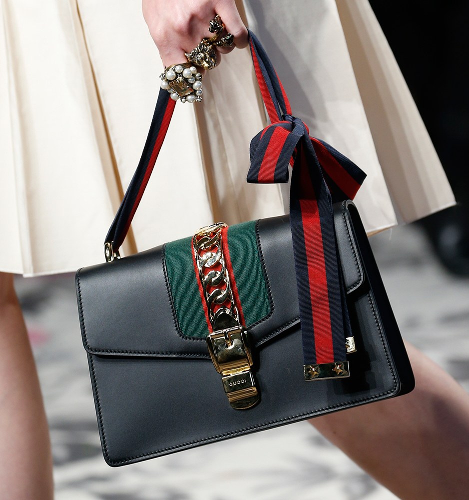 Gucci Gets Detailed for Its Spring 2016 Runway Bags: Key Design Notes — hardware and construction detail