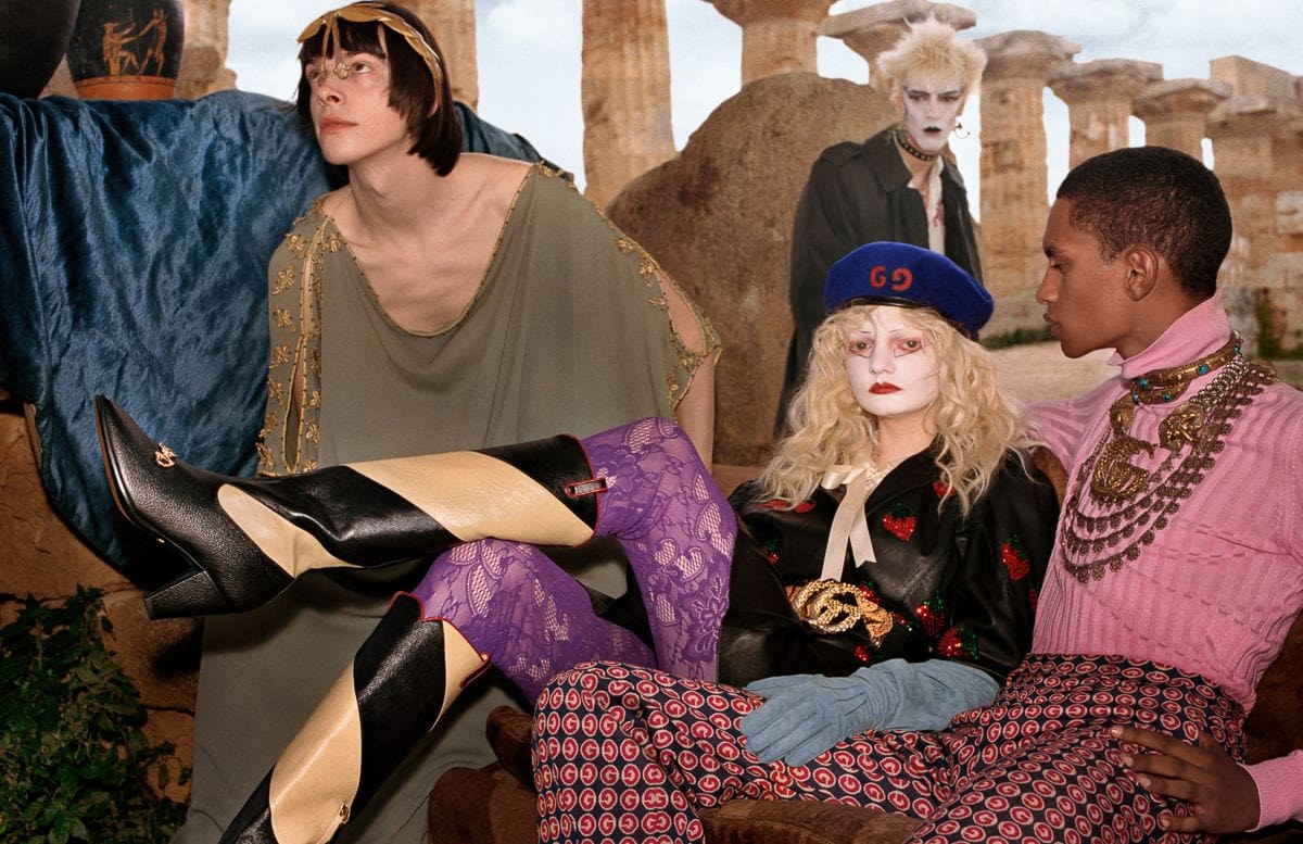 Gucci Goes Back In Time With Its Pre-Fall 2019 Campaign: Runway Analysis — shape and proportion reference