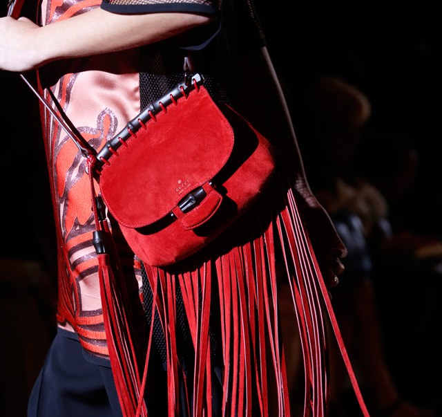 Gucci’s Spring 2014 Bags Have Fringe Galore: Runway Analysis — design detail