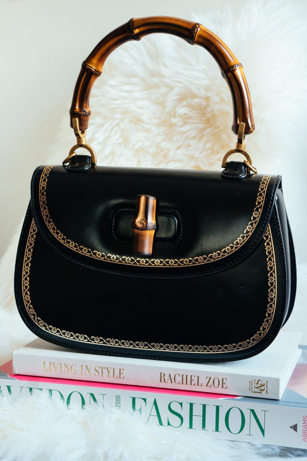 Loving Lately: Gucci’s Bamboo Classic Frame Top Handle Bag: Styling Guide — hardware and construction detail