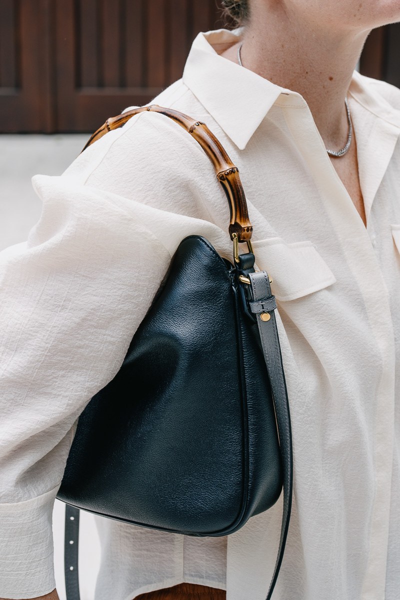 Reviewing My Gucci Diana Shoulder Bag: Styling Guide — hardware and construction detail