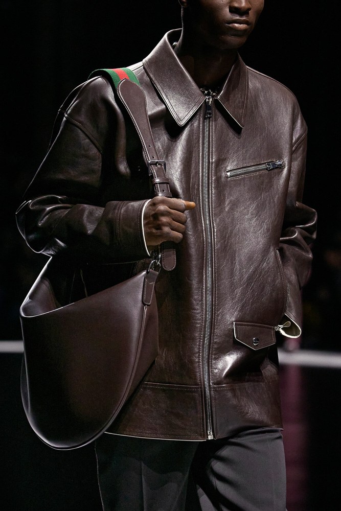 Sabato De Sarno Just Made His Menswear Debut for Gucci: Collection Guide — material and finish reference