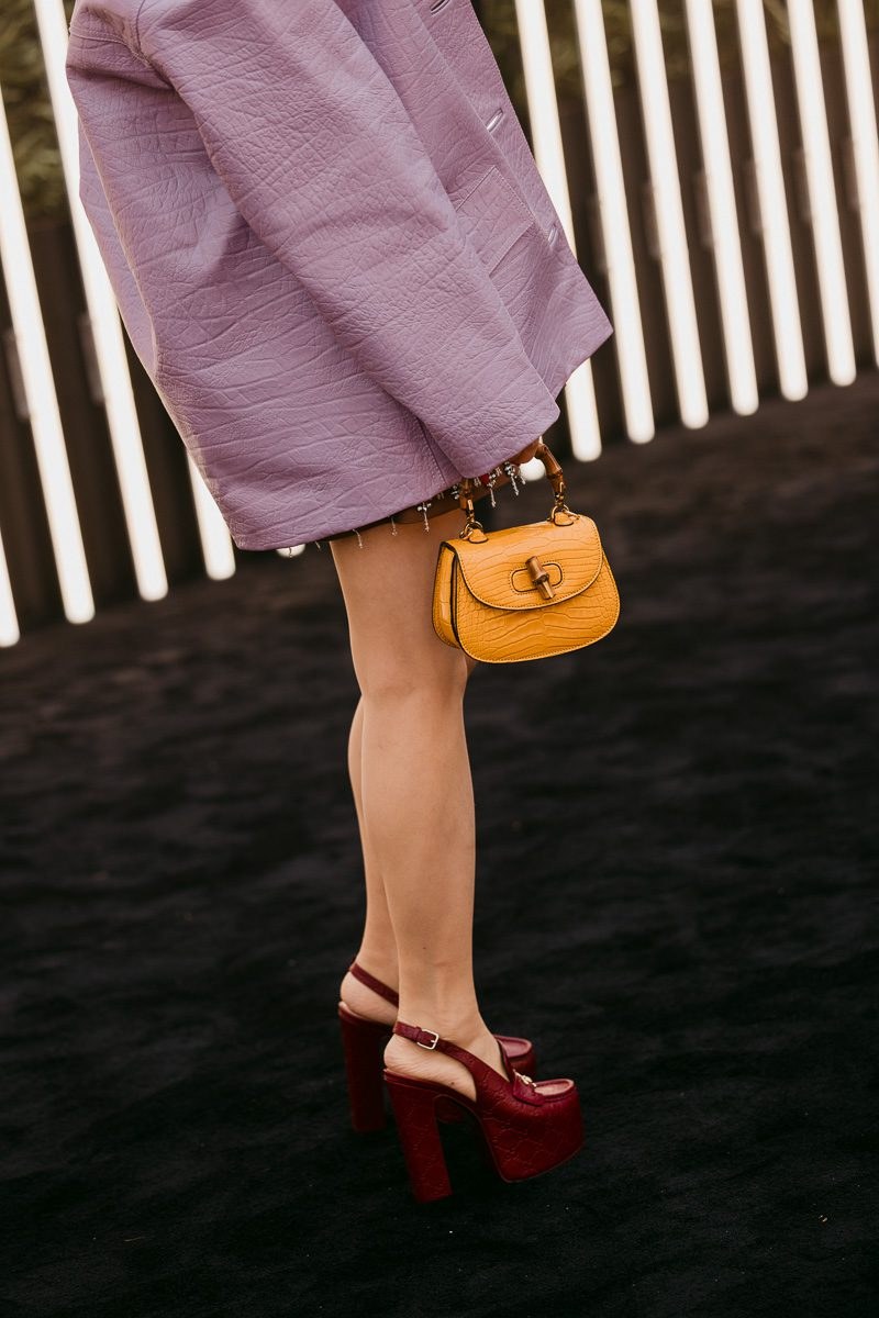 The Best Bags We Spotted Outside of the Gucci Fall 2025 Show: Runway Analysis — hardware and construction detail
